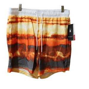 Spyder Ombre Orange Sunset Swim Trunks NWT XL Performance Quick-Dry Swimwear